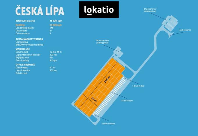 Pronájem skladu, Zákupy, U Trati, 15628 m2