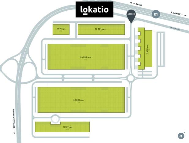 Pronájem skladu, Ostrava, Bohumínská, 5240 m2